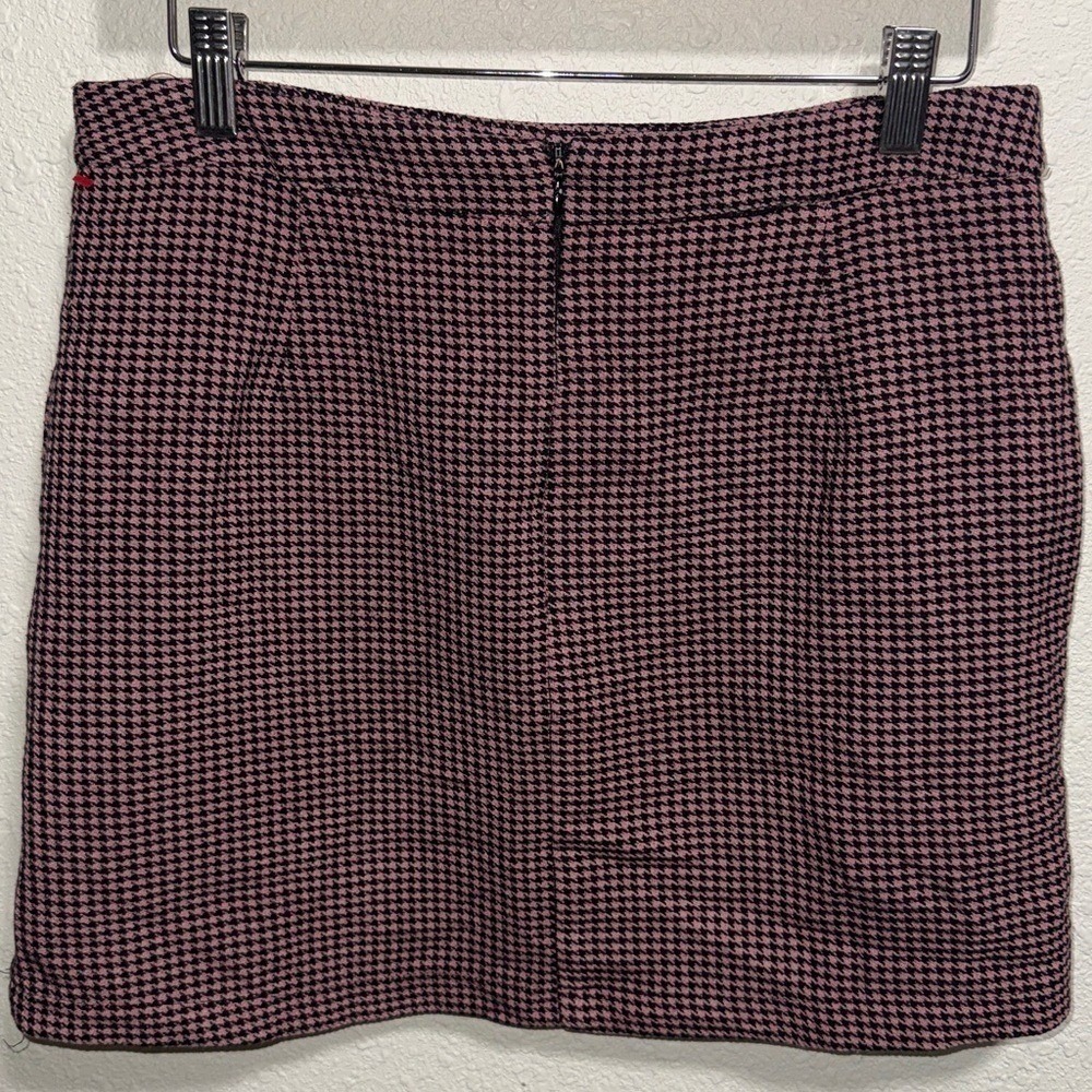 Pink Black Houndstooth Mini Skirt Pockets size Large‎ Forever 21 - Picture 10 of 10